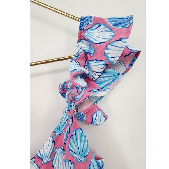 New NWT SIMPLY SOUTHERN Cut Out Dress Sea Shell Ruffle Maxi Dress Large - Picture 6 of 10